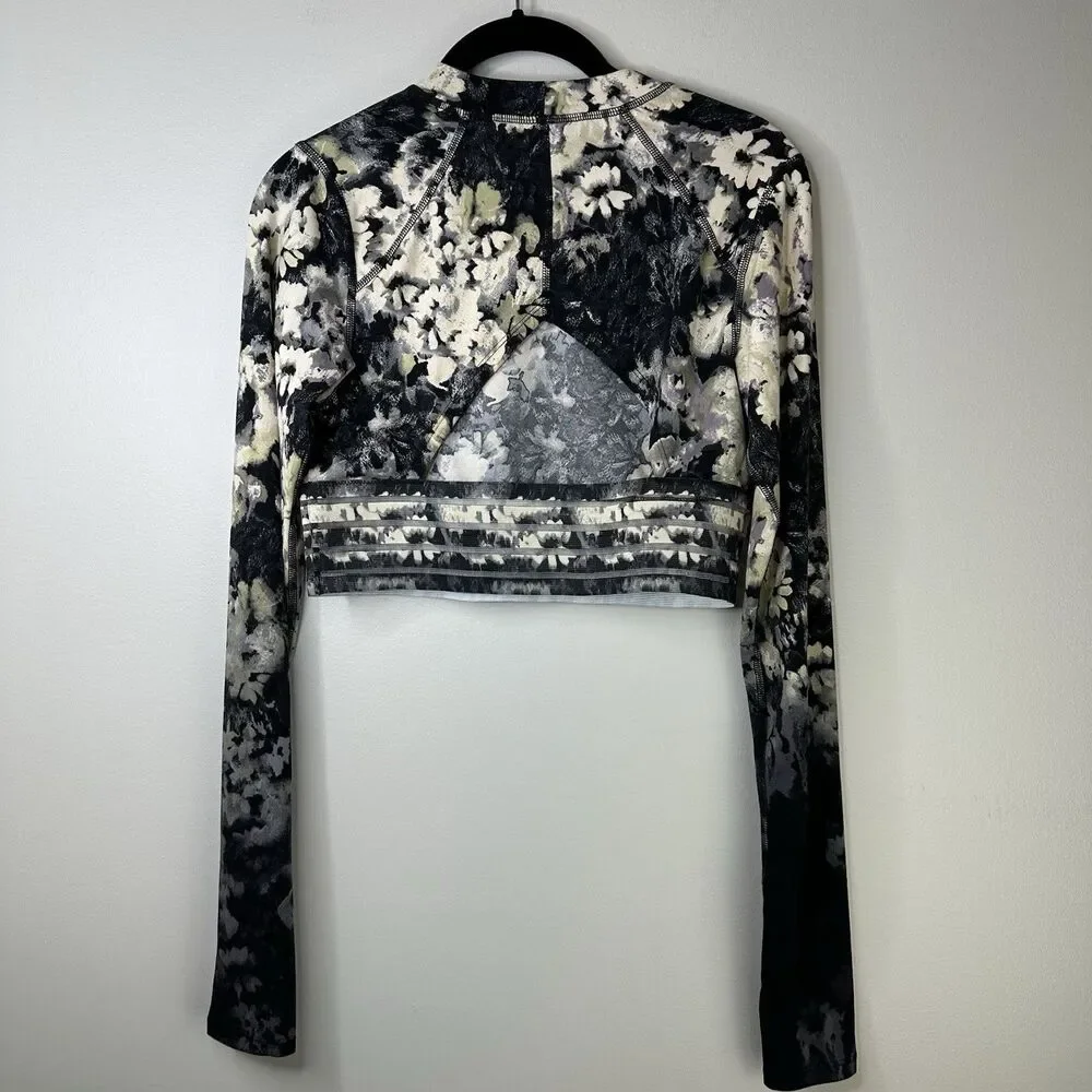 FP Movement by Free People Cropped Top Women Small Floral Print Athletic Yoga